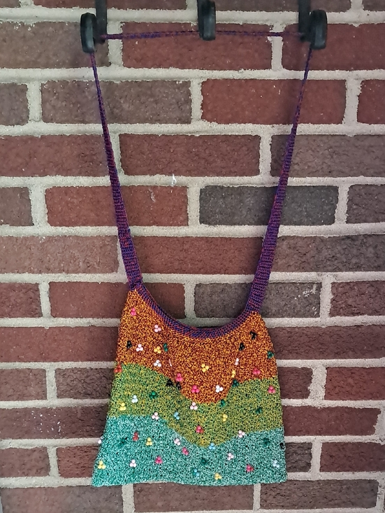 Handwoven Beaded Crochet Bucket Bag –Shoulder Purse Made an Indonesia main image 4